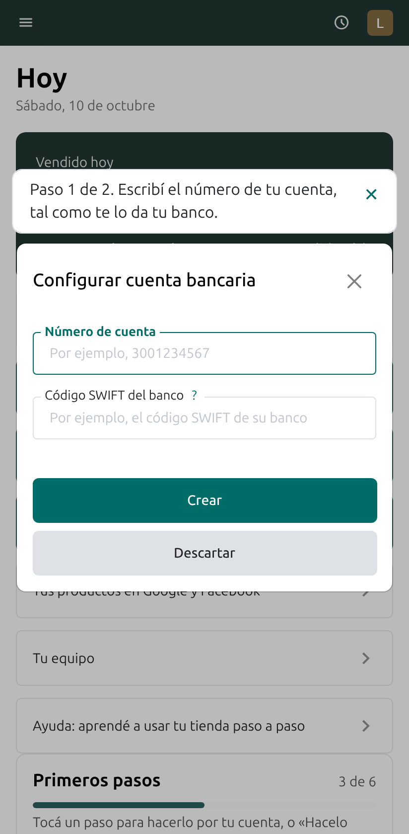 El número de cuenta