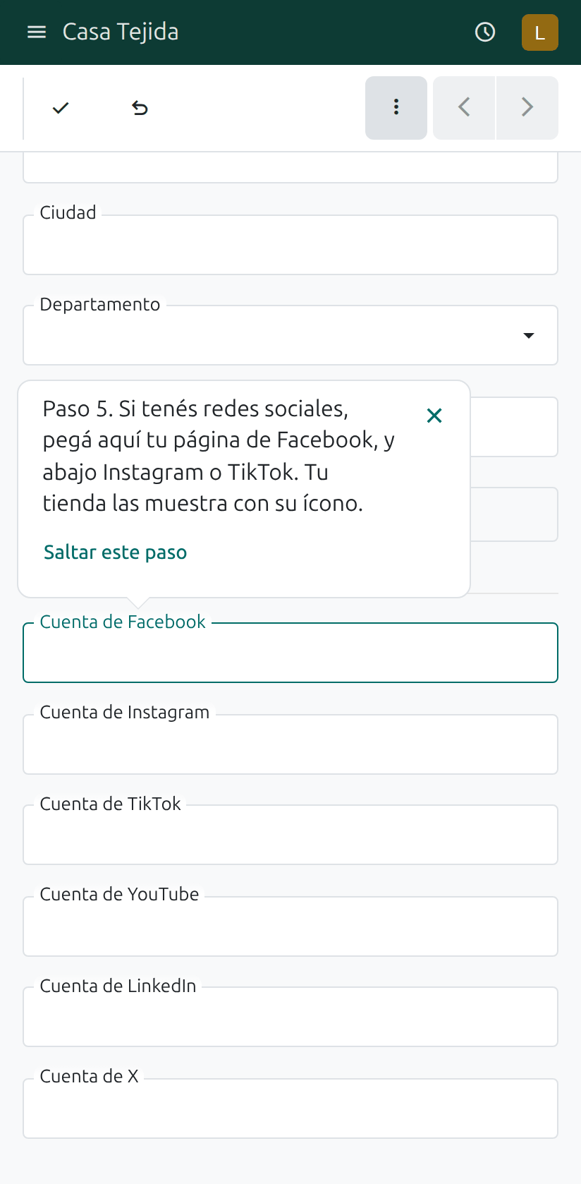 Las cuentas de redes sociales