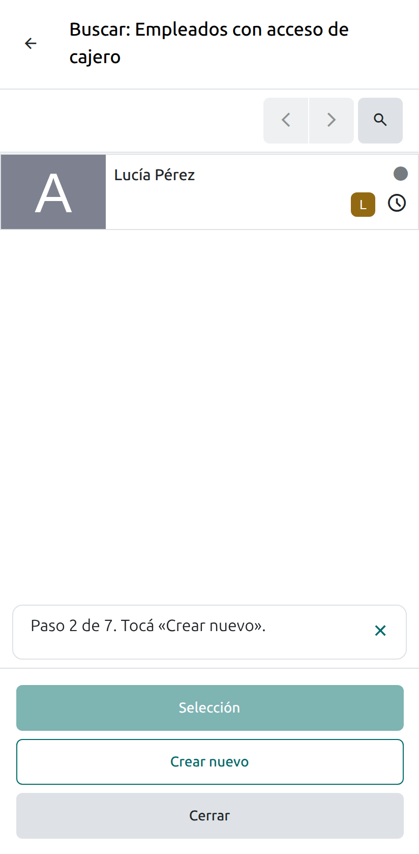 Crear al cajero