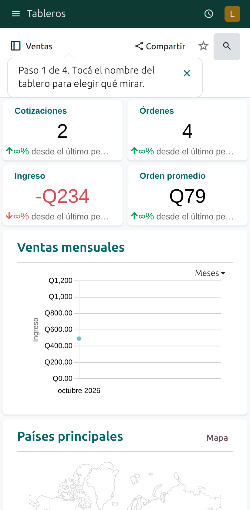 El nombre del tablero
