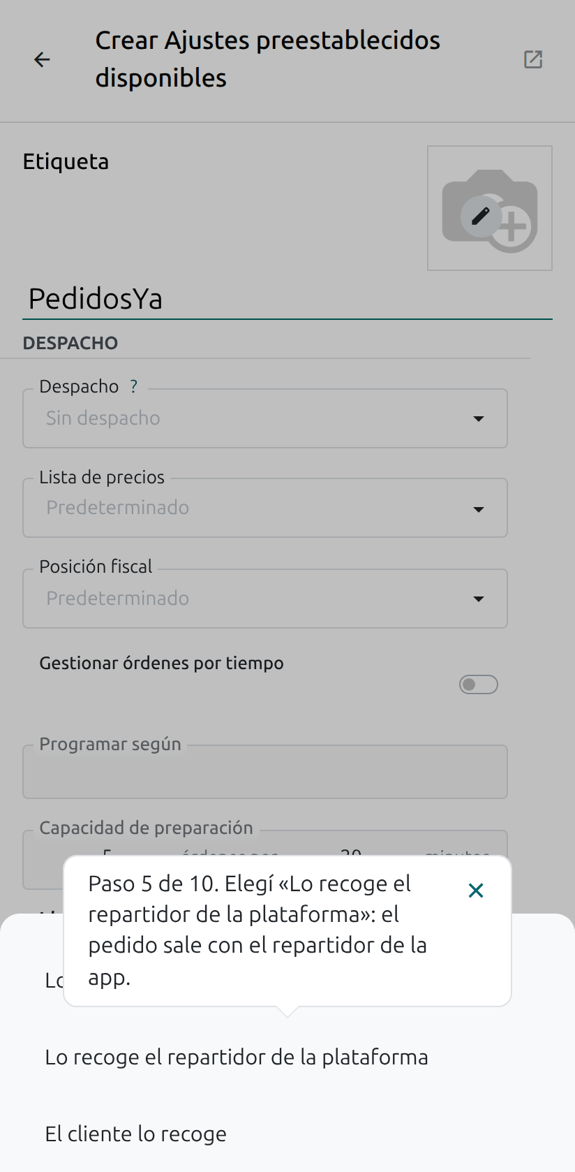 Quién lleva los pedidos de la app