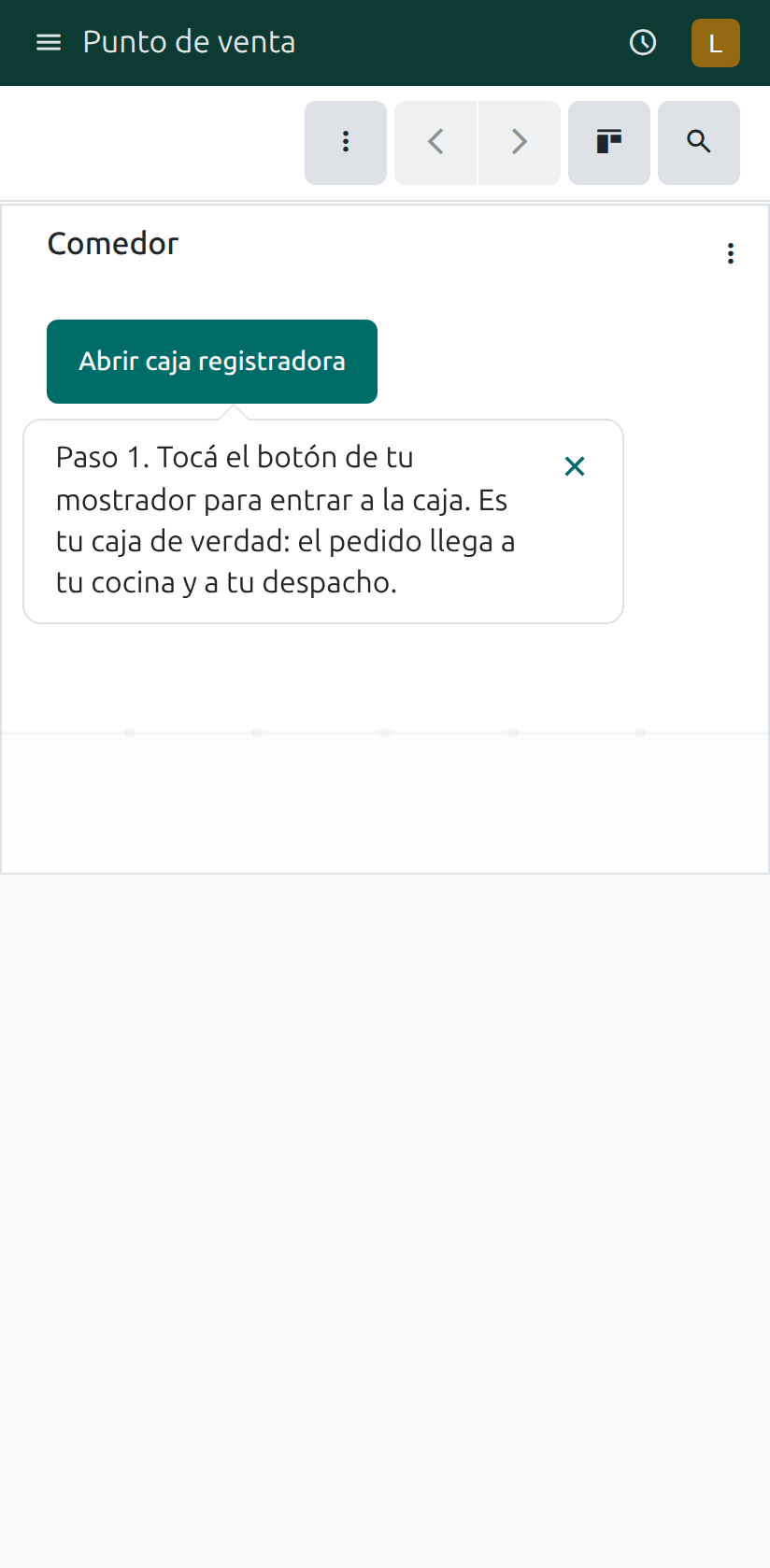 El mostrador en Punto de venta