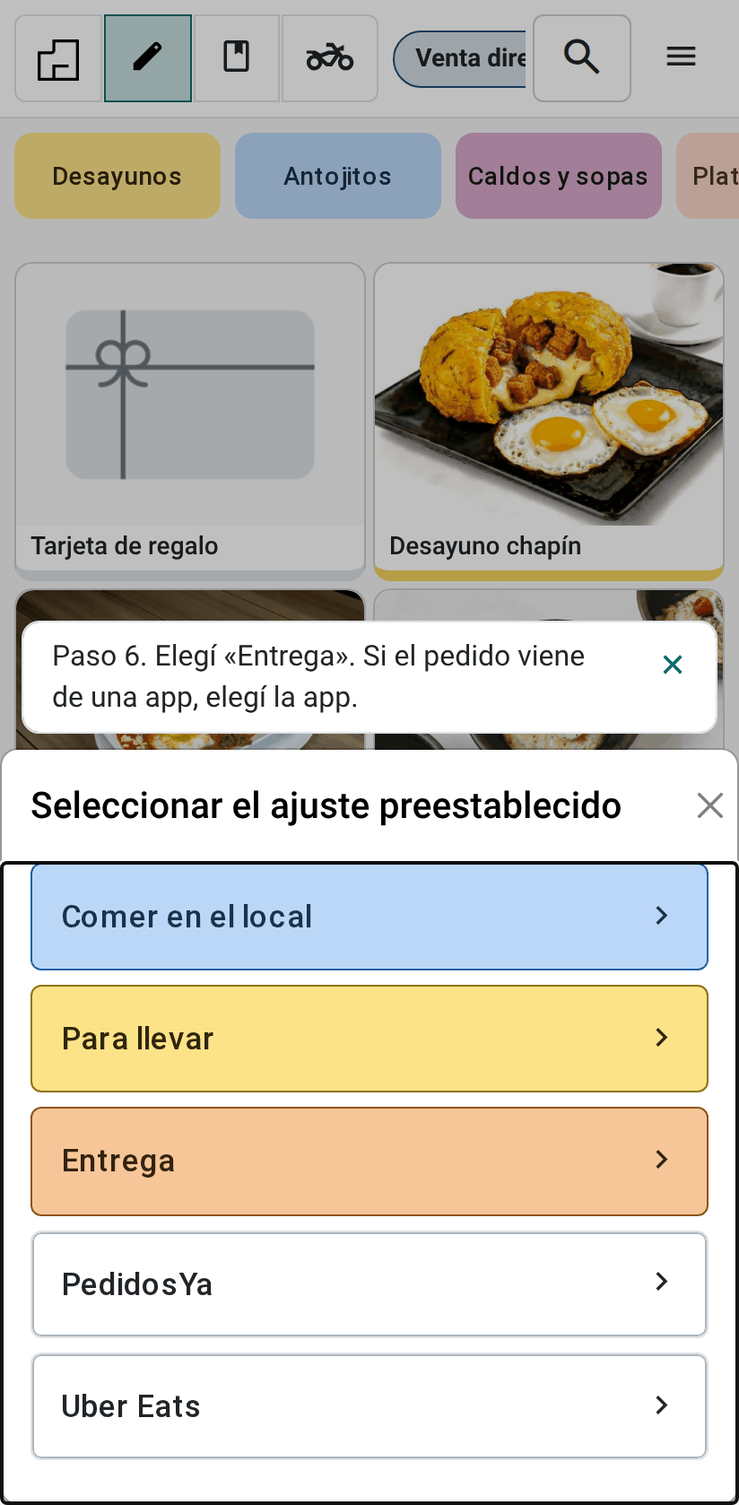 Los modos de pedido
