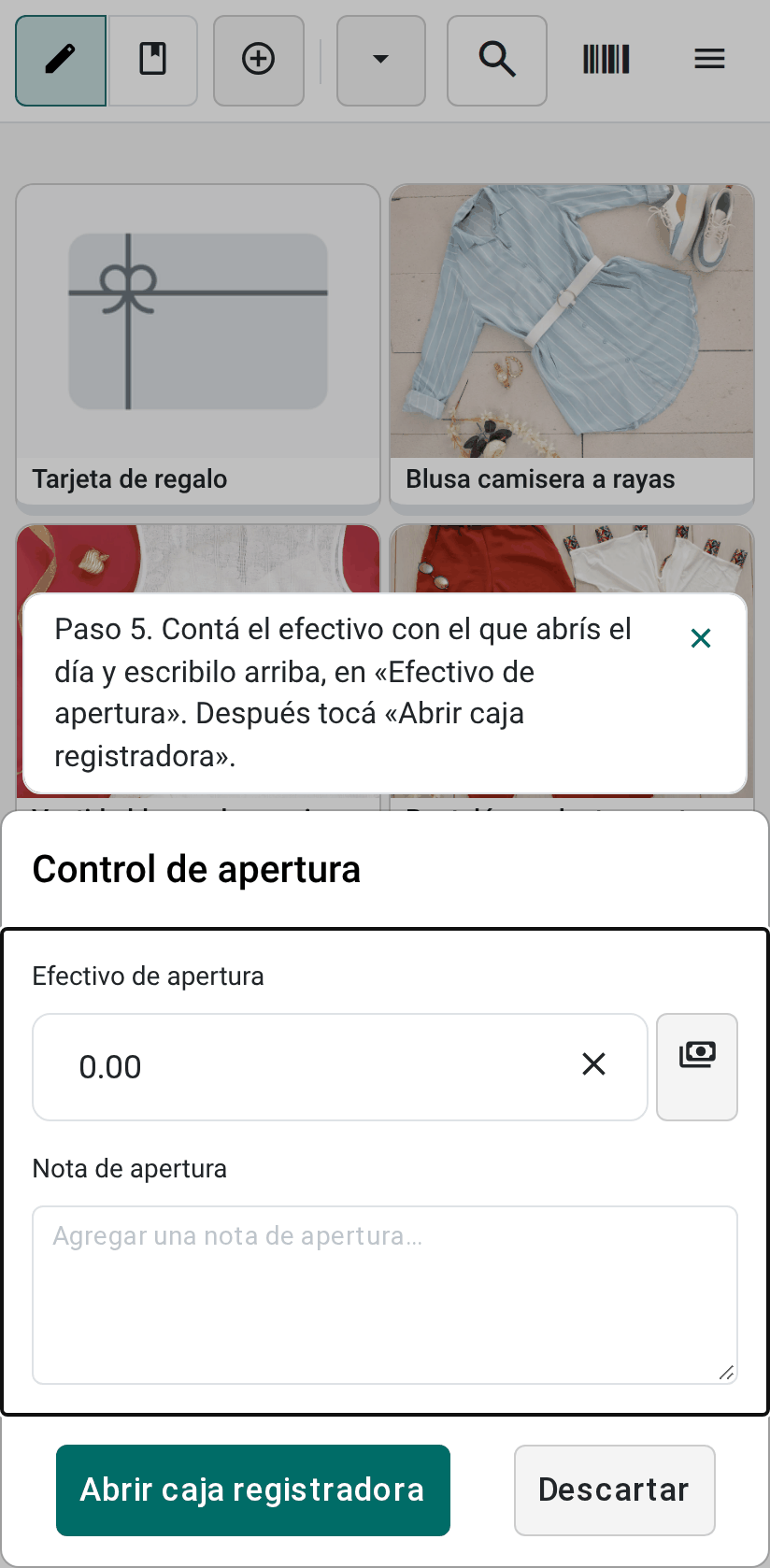 El control de apertura
