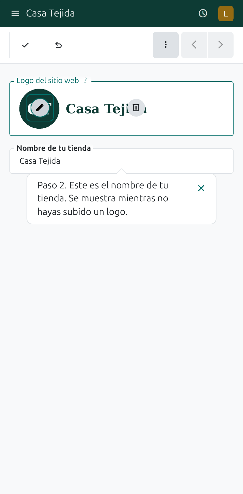 El nombre de tu tienda