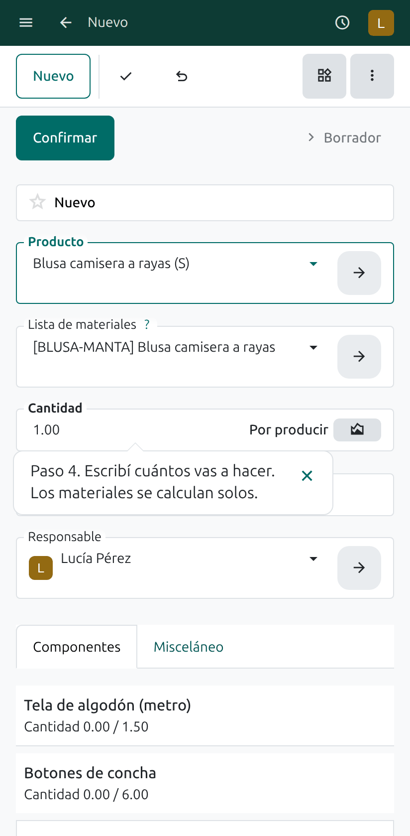 La cantidad