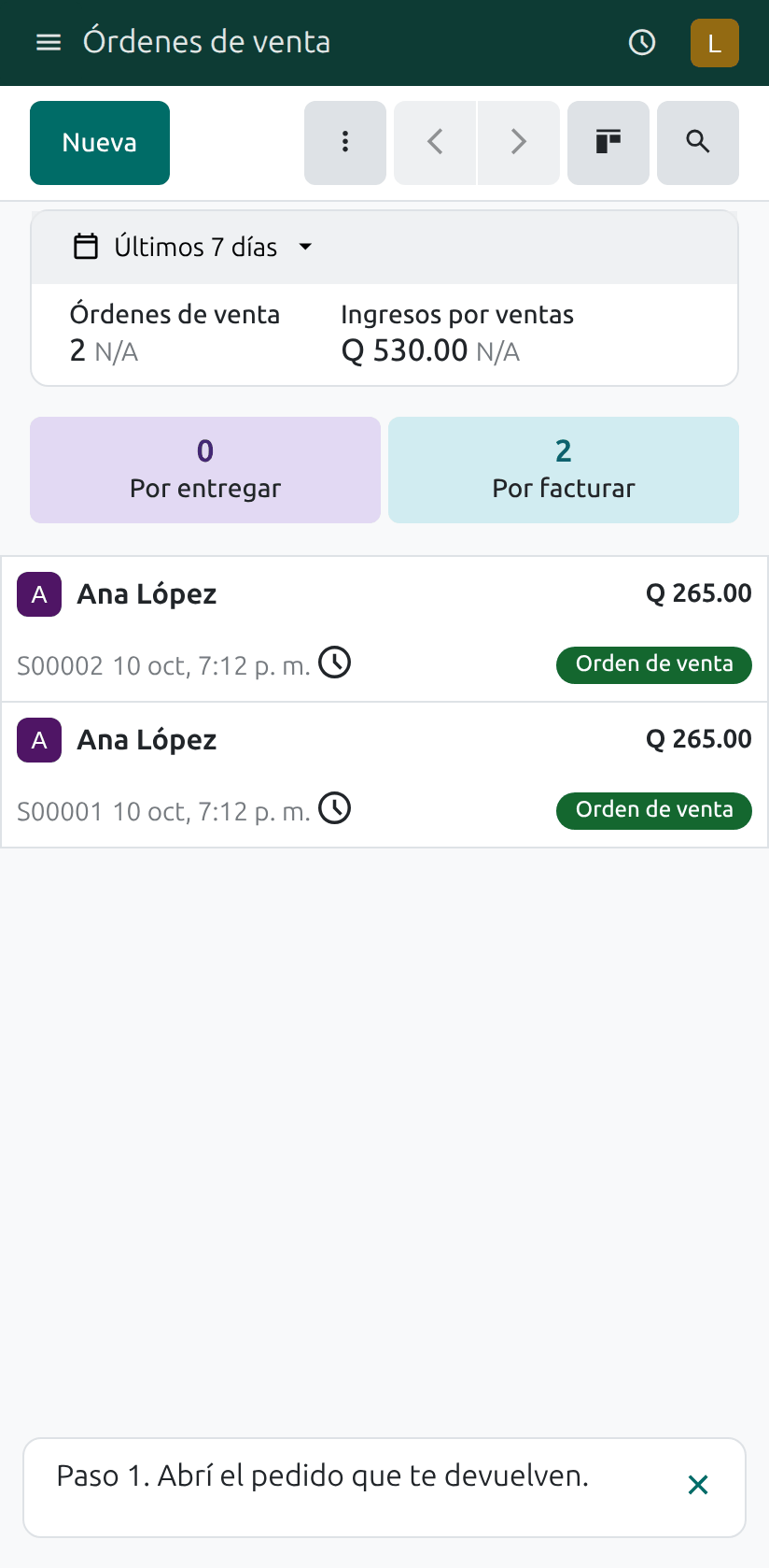Los pedidos