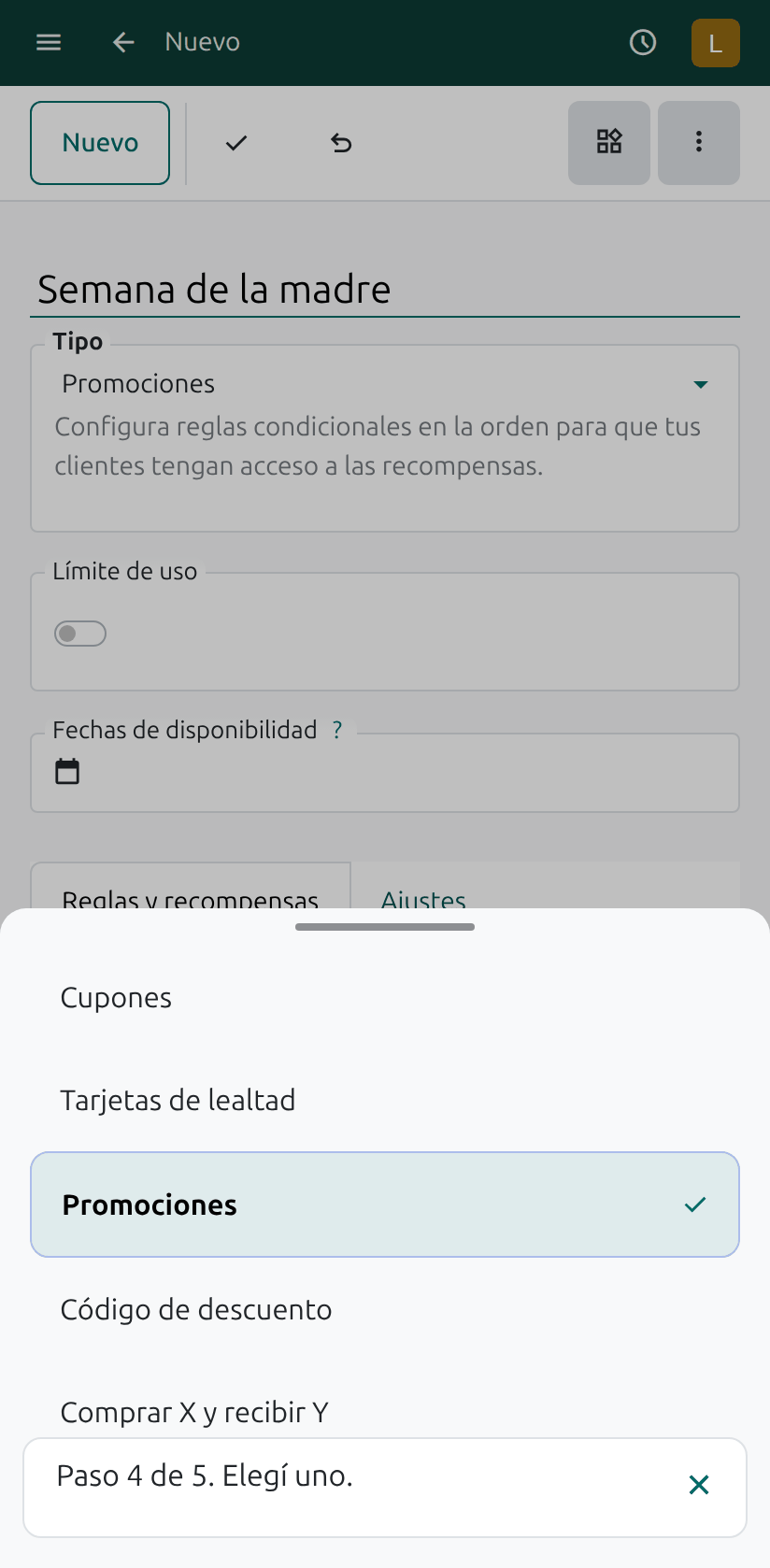 Los tipos de promoción