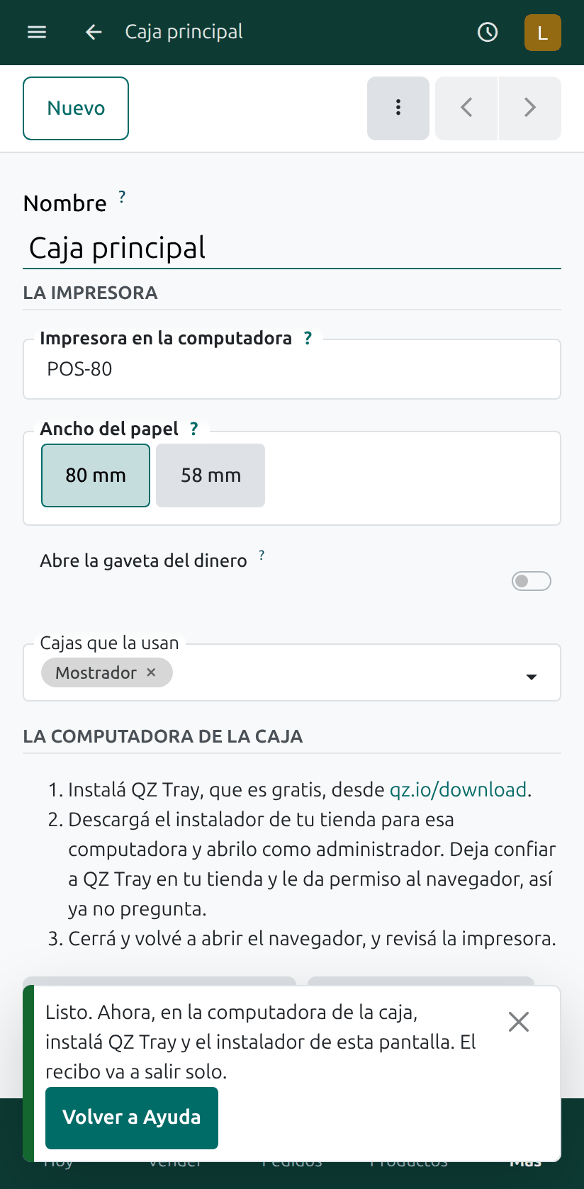 Los instaladores para la computadora de la caja