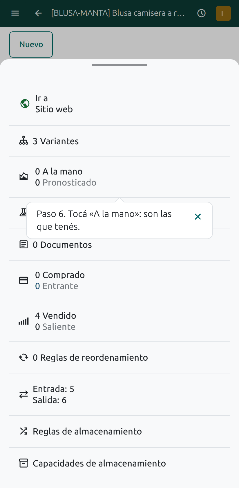 El acceso A la mano