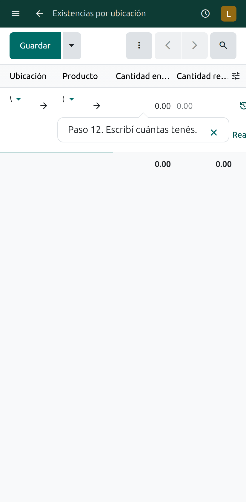 La cantidad contada